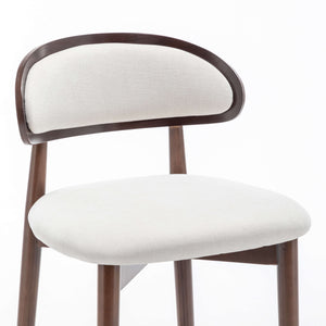 SEYNAR Set of 2/4 Mid-Century Modern 37.4" Bar Stools with Chenille Upholstery