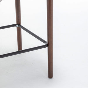 SEYNAR Set of 2/4 Mid-Century Modern 37.4" Bar Stools with Chenille Upholstery