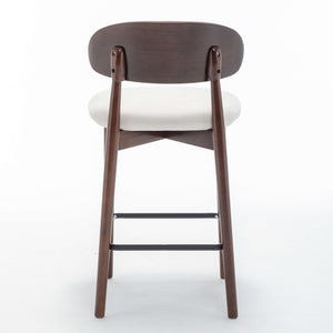 SEYNAR Set of 2/4 Mid-Century Modern 37.4" Bar Stools with Chenille Upholstery
