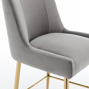 SEYNAR Modern Velvet 39'' H Metal Leg Counter or Bar Stools Set of 2/4