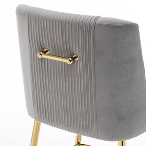 SEYNAR Modern Velvet 39'' H Metal Leg Counter or Bar Stools Set of 2/4