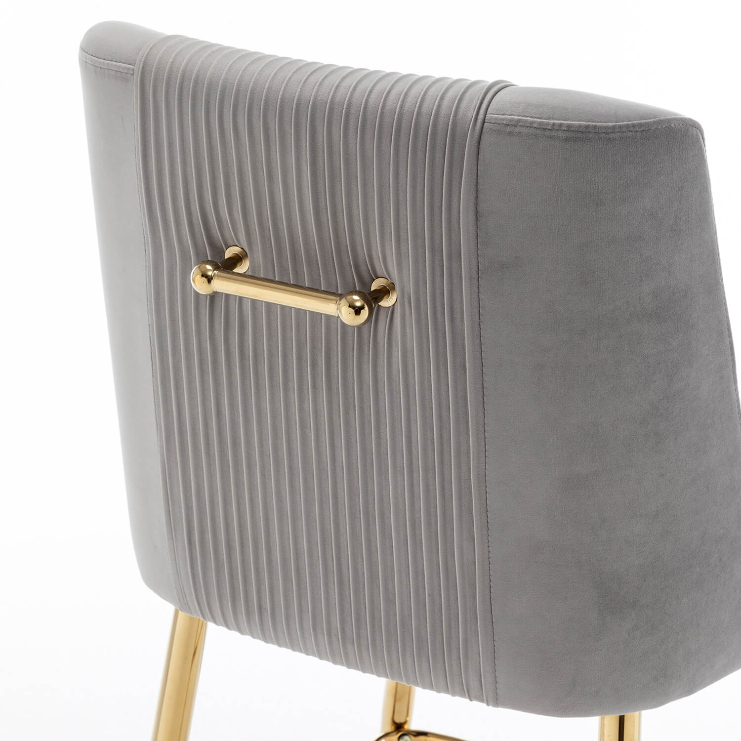 SEYNAR Modern Velvet 39'' H Metal Leg Counter or Bar Stools Set of 2/4
