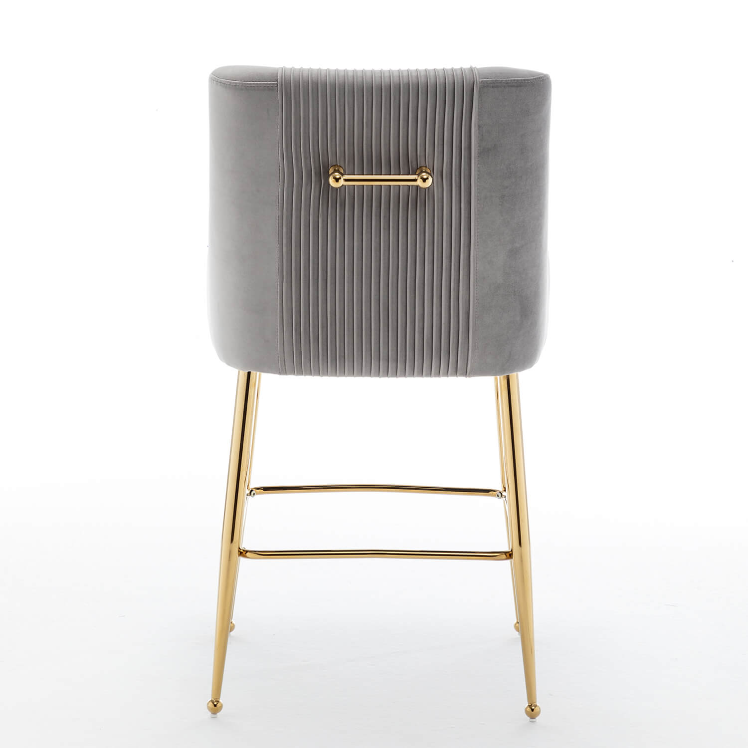 SEYNAR Modern Velvet 39'' H Metal Leg Counter or Bar Stools Set of 2/4