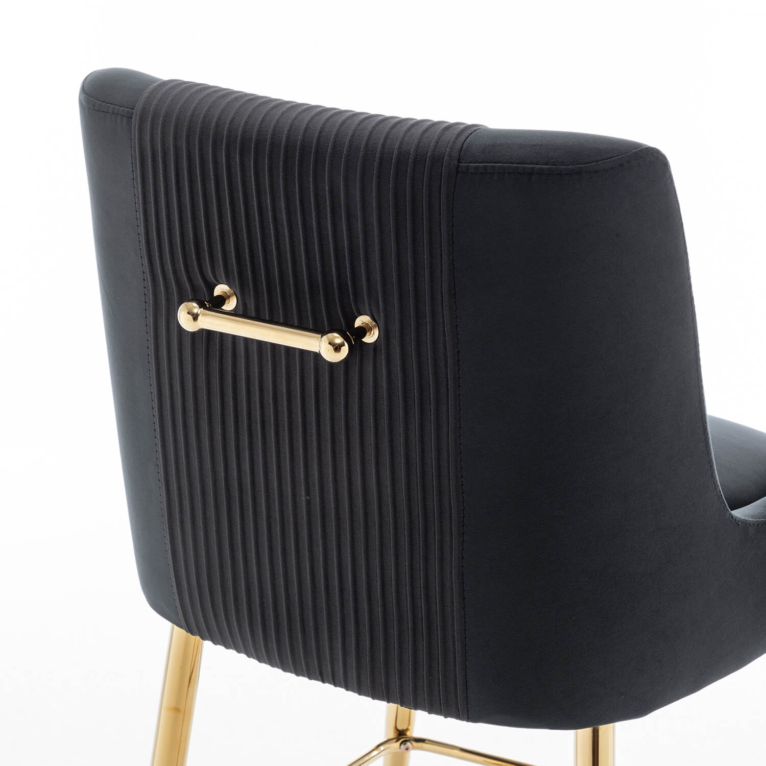 SEYNAR Modern Velvet 39'' H Metal Leg Counter or Bar Stools Set of 2/4