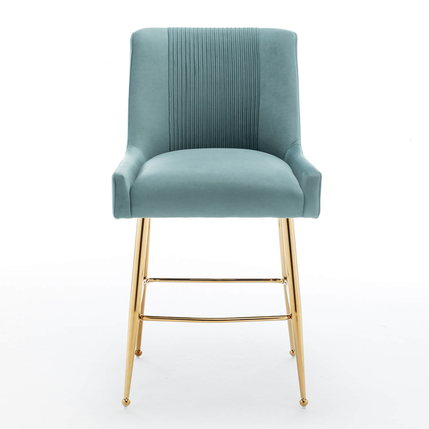 SEYNAR Modern Velvet 39'' H Metal Leg Counter or Bar Stools Set of 2/4