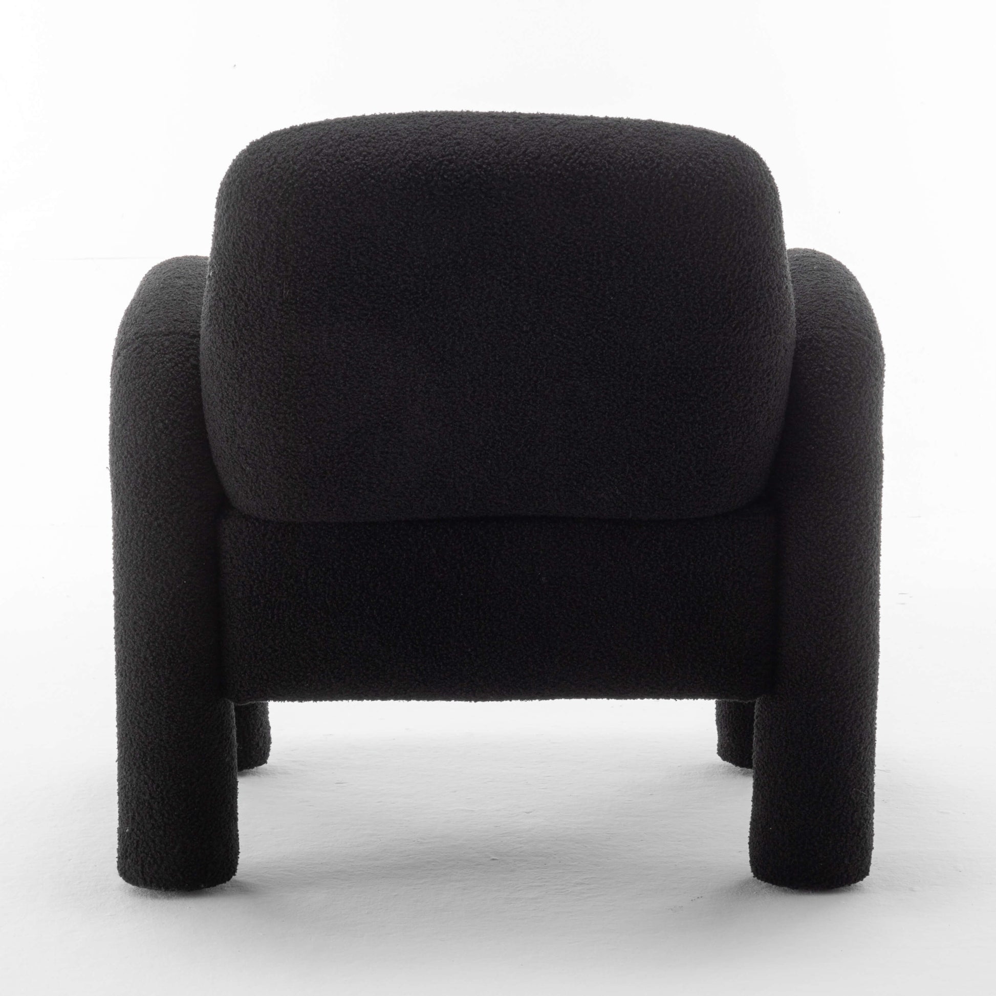 SEYNAR Modern Teddy Fabric Accent Chair with Sleek Legs (Single/Set of 2)