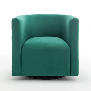 SEYNAR Modern Glam Velvet Upholstered 360 Degree Swivel Barrel Chair
