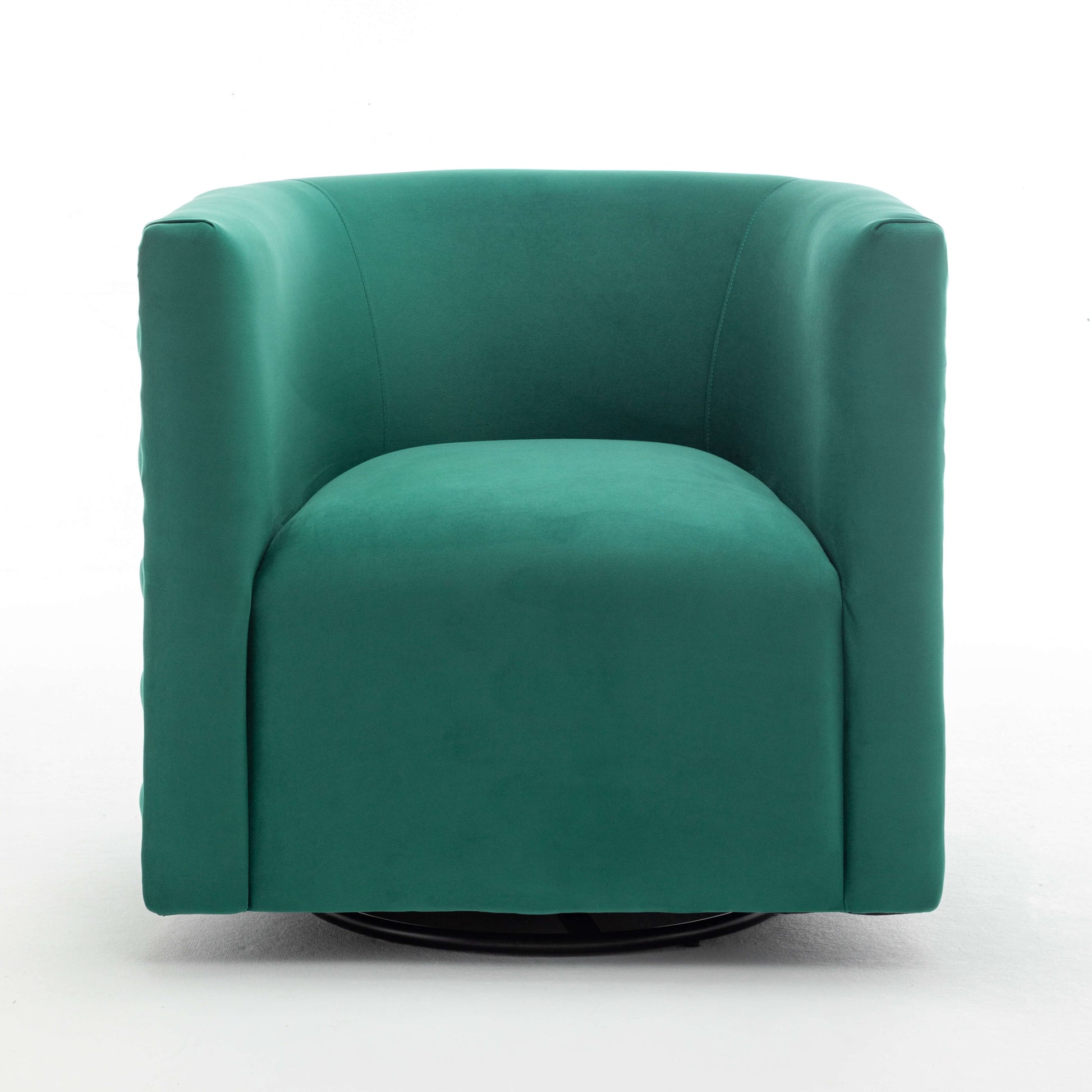 SEYNAR Modern Glam Velvet Upholstered 360 Degree Swivel Barrel Chair