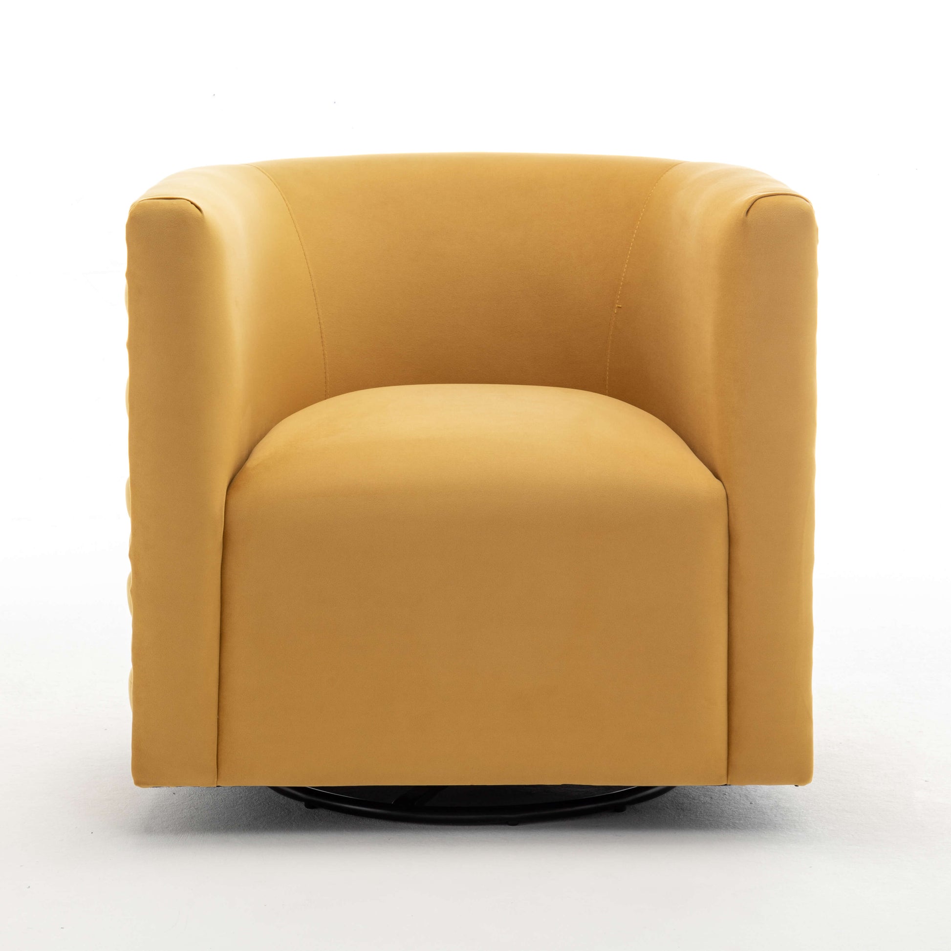 SEYNAR Modern Glam Velvet Upholstered 360 Degree Swivel Barrel Chair