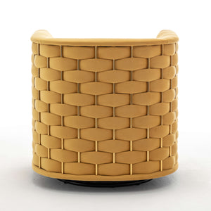 SEYNAR Modern Glam Velvet Upholstered 360 Degree Swivel Barrel Chair