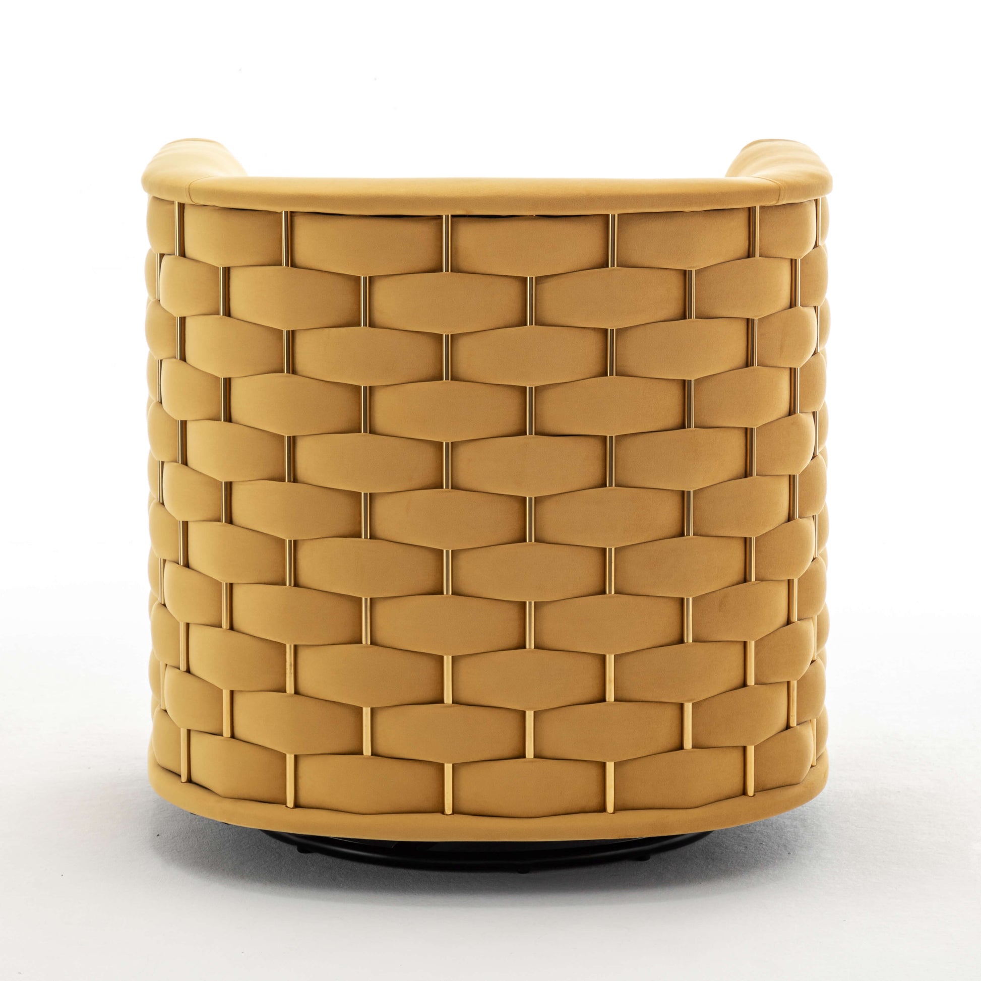 SEYNAR Modern Glam Velvet Upholstered 360 Degree Swivel Barrel Chair