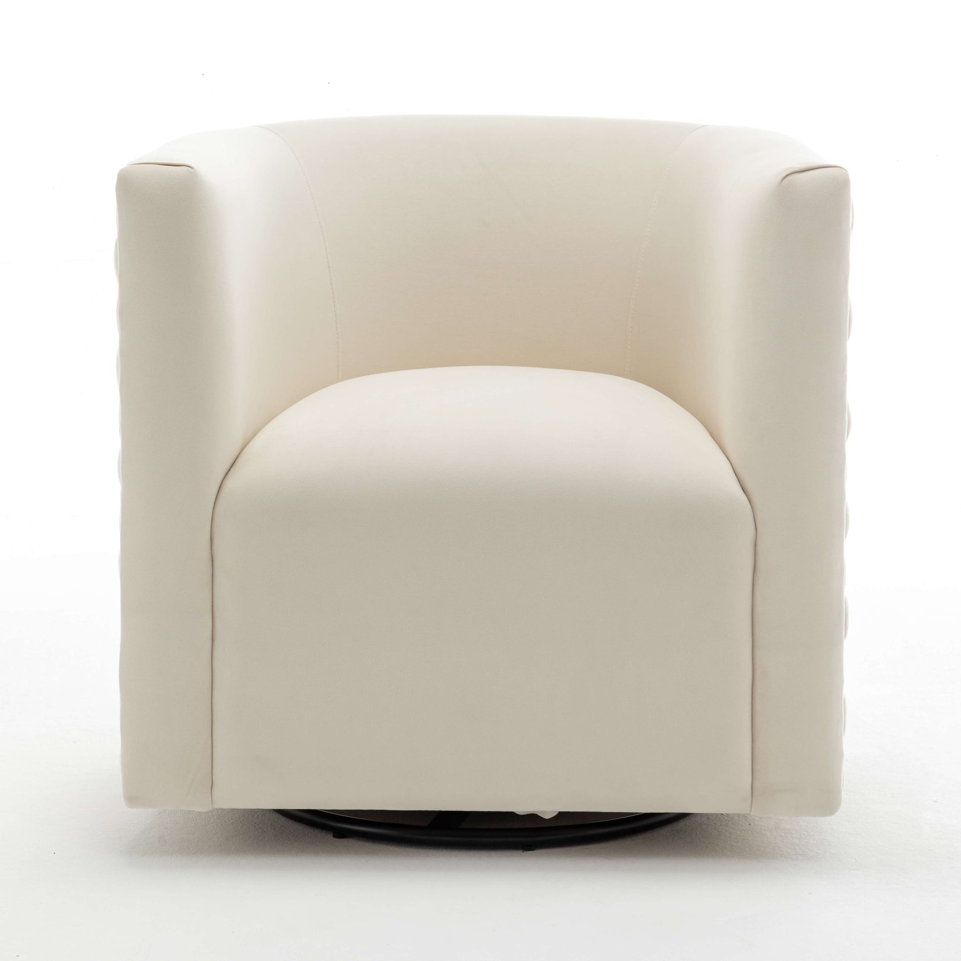 SEYNAR Modern Glam Velvet Upholstered 360 Degree Swivel Barrel Chair