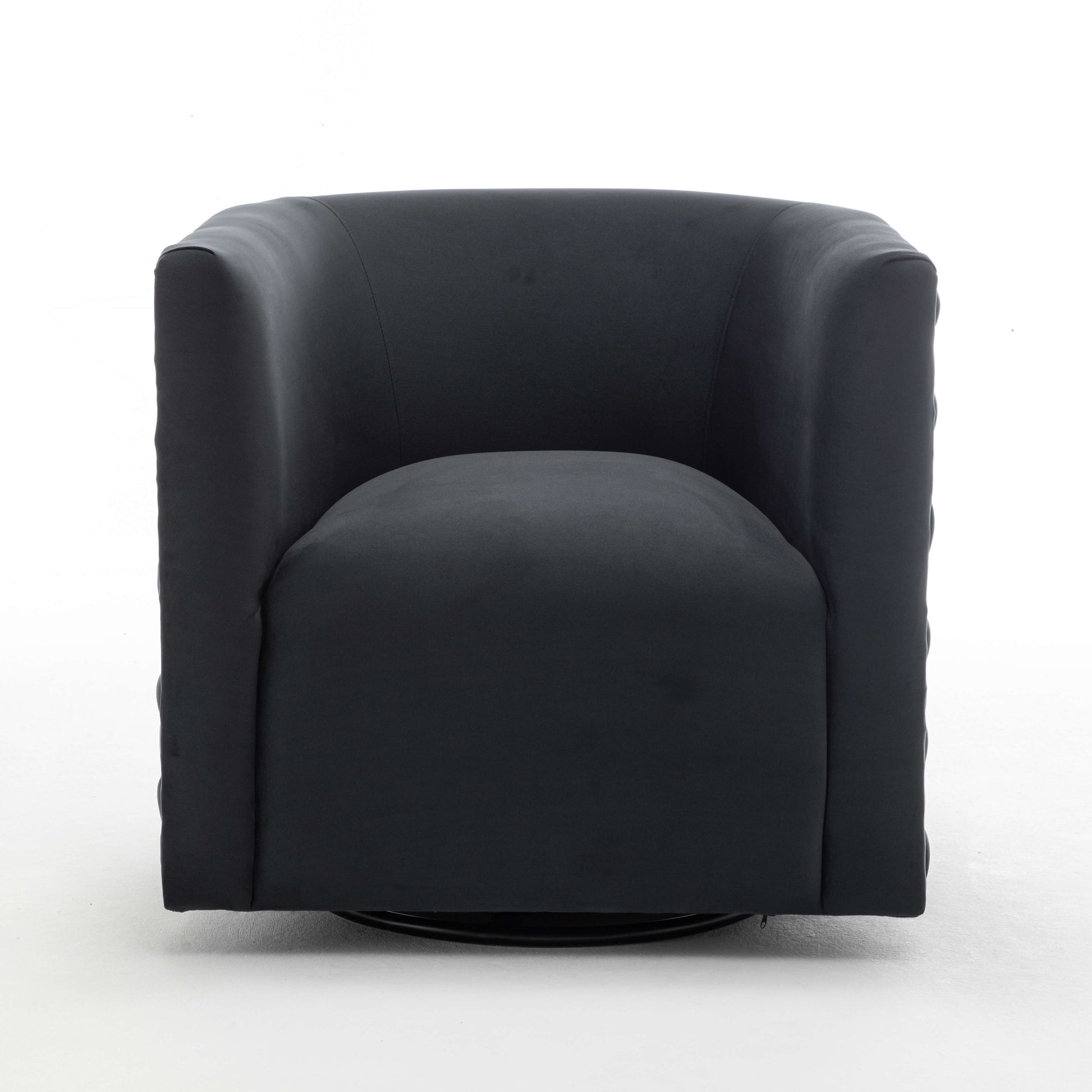 SEYNAR Modern Glam Velvet Upholstered 360 Degree Swivel Barrel Chair