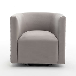 SEYNAR Modern Glam Velvet Upholstered 360 Degree Swivel Barrel Chair