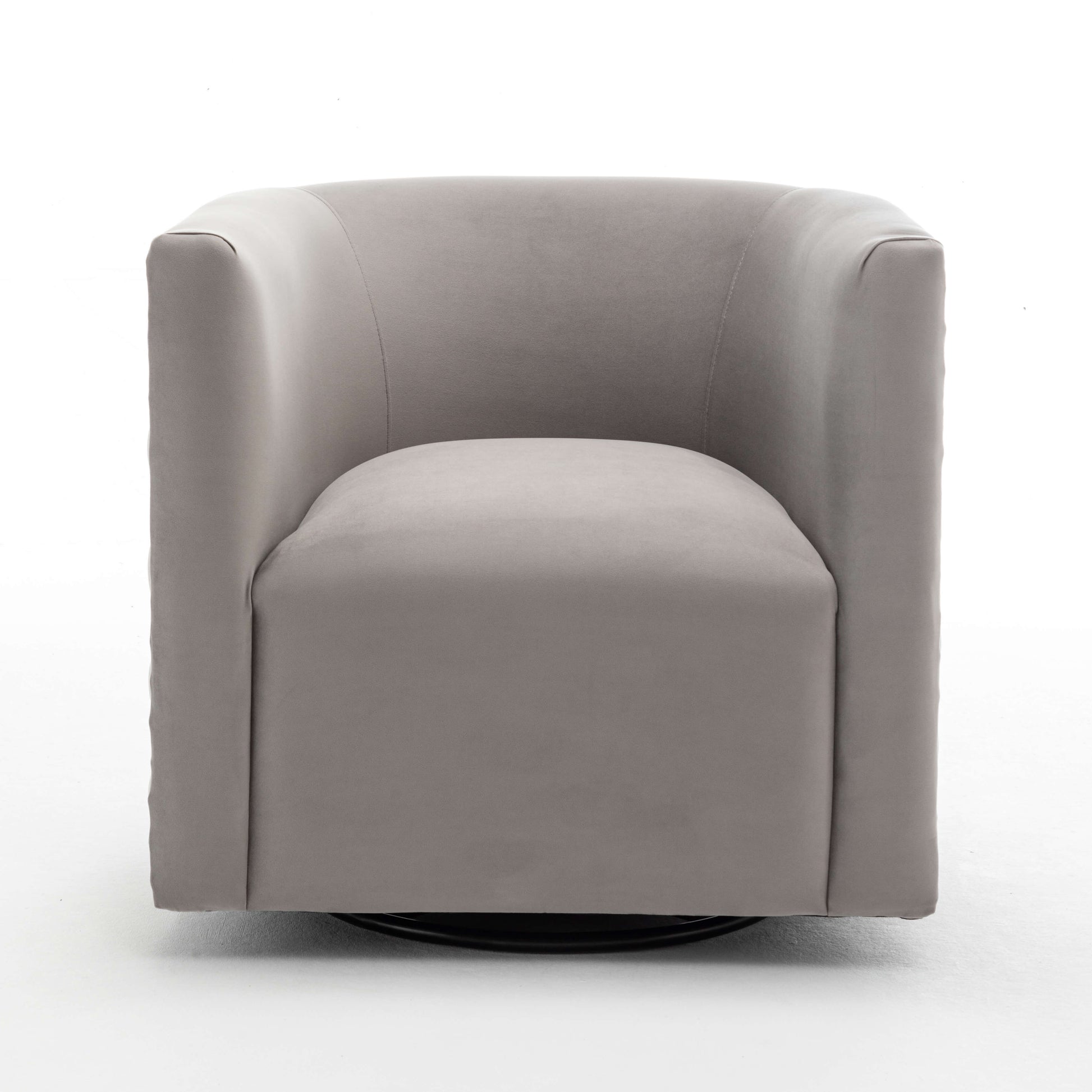 SEYNAR Modern Glam Velvet Upholstered 360 Degree Swivel Barrel Chair