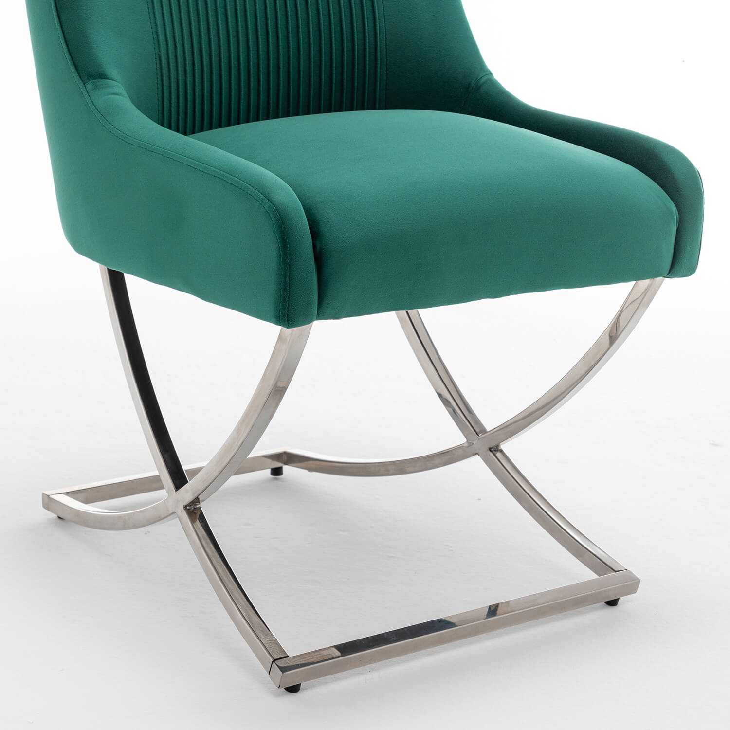 SEYNAR Contempoary Velvet Dining Chair Set of 2/4/6 with Metal Frame Legs and Back Pull