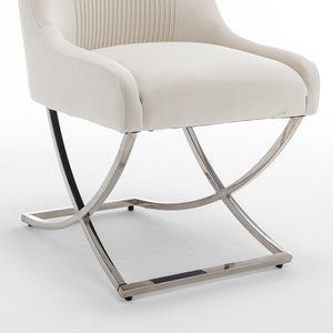 SEYNAR Contempoary Velvet Dining Chair Set of 2/4/6 with Metal Frame Legs and Back Pull