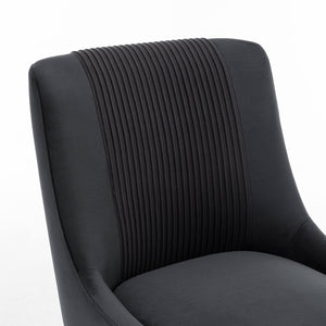 SEYNAR Contempoary Velvet Dining Chair Set of 2/4/6 with Metal Frame Legs and Back Pull