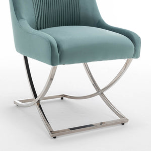 SEYNAR Contempoary Velvet Dining Chair Set of 2/4/6 with Metal Frame Legs and Back Pull