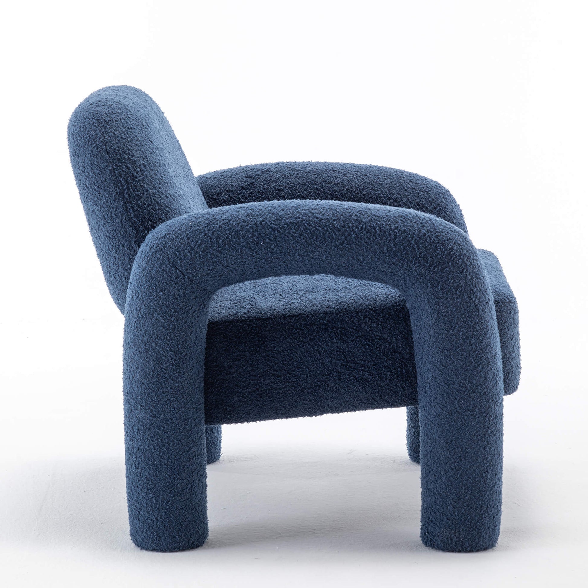 SEYNAR Modern Teddy Fabric Accent Chair with Sleek Legs (Single/Set of 2)