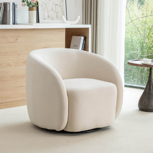 SEYNAR Modern Glam Velvet Upholstered 360 Degree Swivel Accent Armchair, 1 Chair or Set of 2