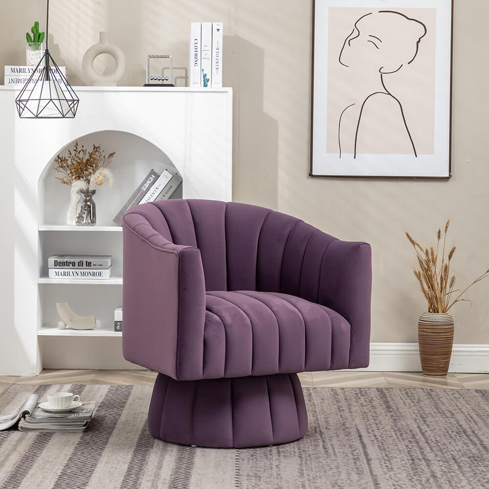 SEYNAR Accent Chair Mid Century 360 Degree Swivel Chair Set of 2/Single