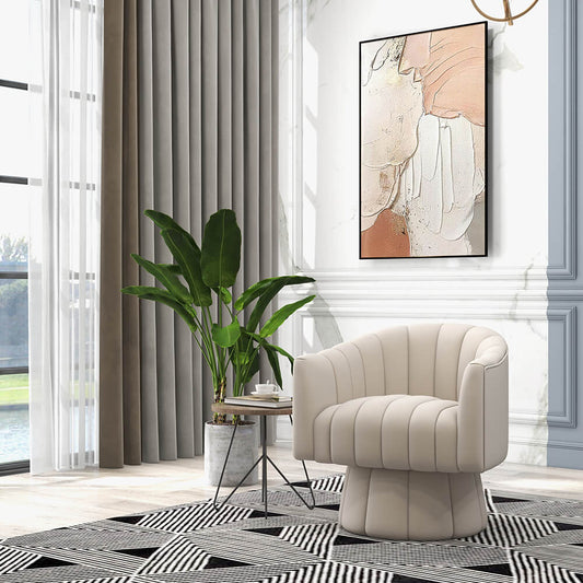 SEYNAR Accent Chair Mid Century 360 Degree Swivel Chair Set of 2/Single