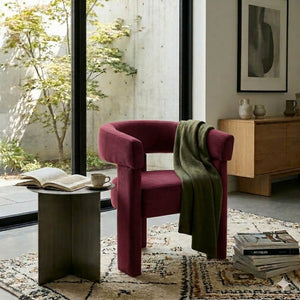 SEYNAR Modern Velvet Accent Chair, Upholstered Barrel Armchair with Curved Back and Thickened Padded Seat,Single chair or Set of 2/4/6