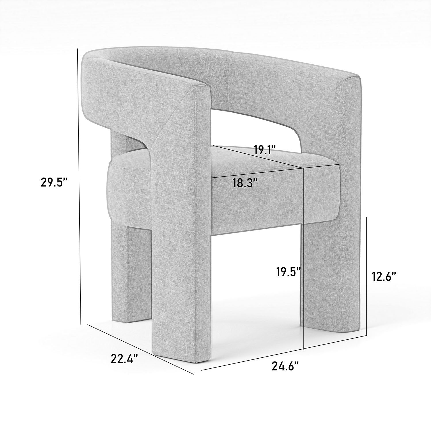 SEYNAR Upholstered Dining Chair - Beige (Imperfect)