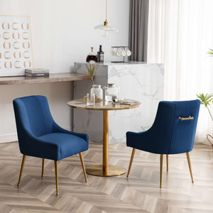 SEYNAR Modern Glam Velvet Dining Chair Set of 2/4/6 with Rear Handle
