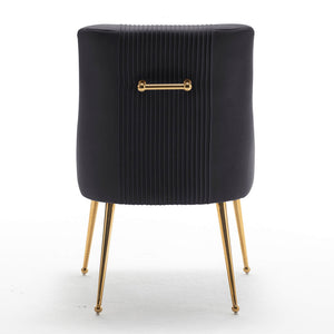 SEYNAR Modern Glam Velvet Dining Chair Set of 2/4/6 with Rear Handle