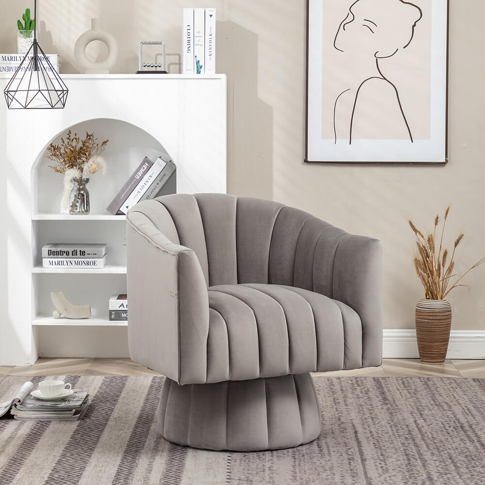 SEYNAR Accent Chair Mid Century 360 Degree Swivel Chair Set of 2/Single