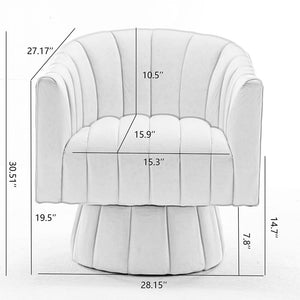 SEYNAR Accent Chair Mid Century 360 Degree Swivel Chair Set of 2/Single
