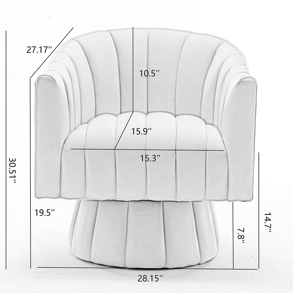 SEYNAR Accent Chair Mid Century 360 Degree Swivel Chair Set of 2/Single
