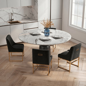 SEYNAR Contempoary Velvet Dining Chair with Metal Frame Legs, set of 2/4/6/8